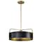 Nuvo Altos 4-Light Medium Pendant Matte Black and Natural Brass 60/7843 - alternate 1